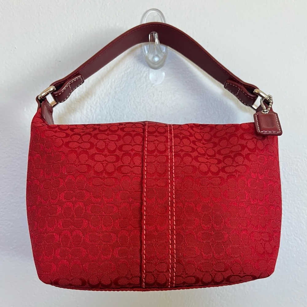Vintage Y2K Coach Red Signature Mini Bag (with Mini C Pattern)